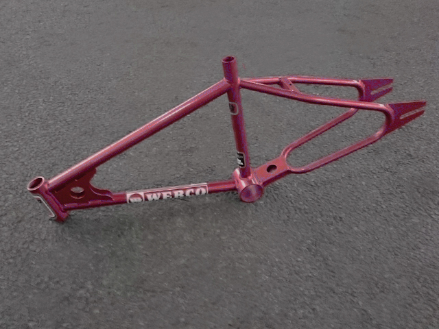 1977 webco team replica, bmx webco, bmx frame, cyc bmx, 