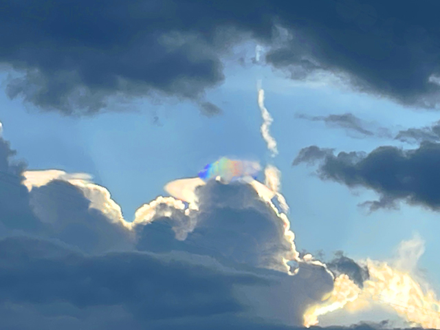 rainbow, iridescent clouds, 